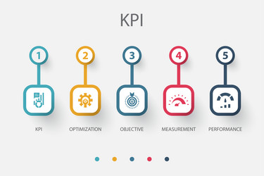 kpi optimization objective measurement vector image