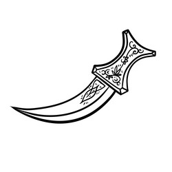 arab dagger with curved blade omani culture