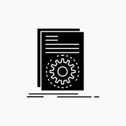 Code executable file running script glyph icon vector