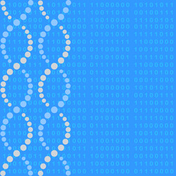 dna molecule with binary code vector