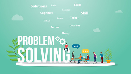 Problem solving business concept with big word vector