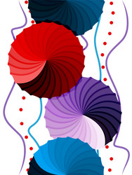 seamless funky abstract gradient rosettes pattern vector image
