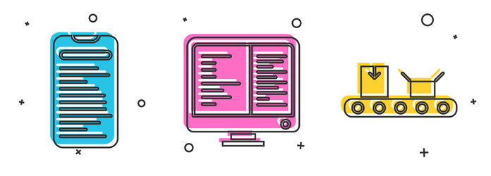 Set computer api interface monitor vector