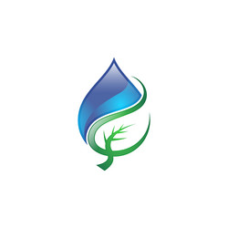 Drop water leaf logo icon Royalty Free Vector Image