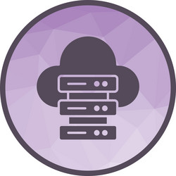 cloud and server data icon image vector image