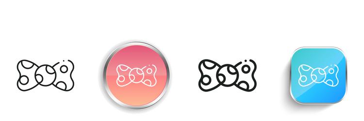 clown icon thin linear regular and button style vector image