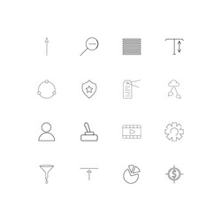 web linear thin icons set outlined simple vector image