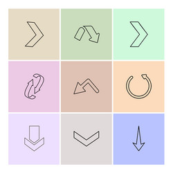 arrows directions pointer arrow user vector image