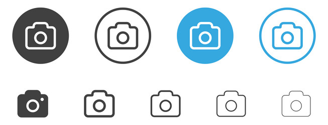Camera icon photo symbol snapshot Royalty Free Vector Image