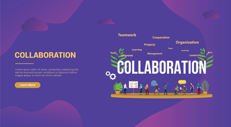 Collaboration business concept with team people vector