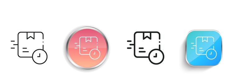fast delivery icon thin linear regular and button vector image