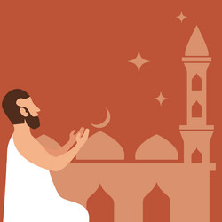Man moslem prayer Royalty Free Vector Image - VectorStock