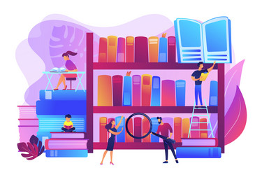 public library concept vector