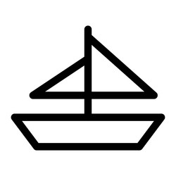 Sailboat a common recreational vessel vector