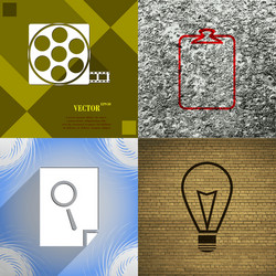 Set of abstract backgrounds with different web vector