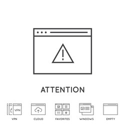 set of minimal browser developing app and coding vector image