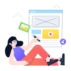 a web content flat vector image