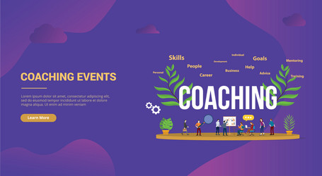 Coaching concept with people teching vector