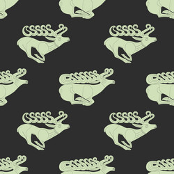 seamless pattern with ancient scythian art vector image