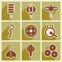 stylish assembly icons of japanese attributes vector