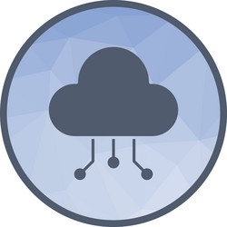 cloud data distribution icon image vector image