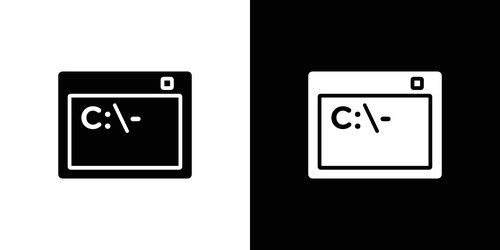 cmd or command icon isolated flat in outline vector image