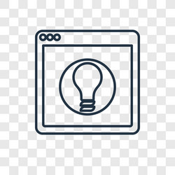 Idea concept linear icon isolated on transparent vector