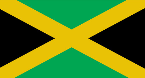 Jamaica flag on white background vector