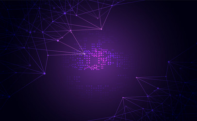 modern abstract network science connection vector image