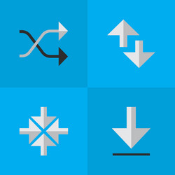 Set of simple pointer icons vector