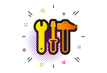 spanner hammer and screwdriver icon repair vector