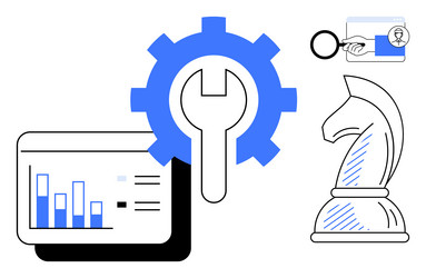 tools data analytics strategy and certification vector image