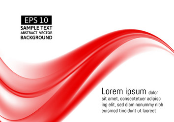wave red transparent abstract background vector image