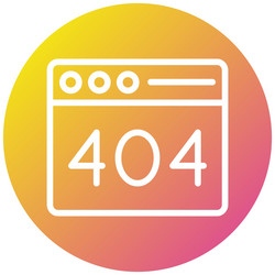 404 error icon design vector image