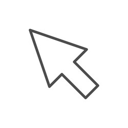 computer cursor line outline icon vector