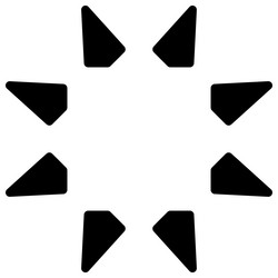 Multi pointed star design element Royalty Free Vector Image