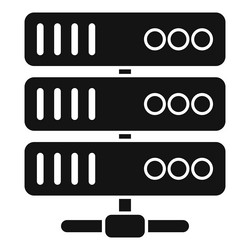 server chart icon simple crm data vector image