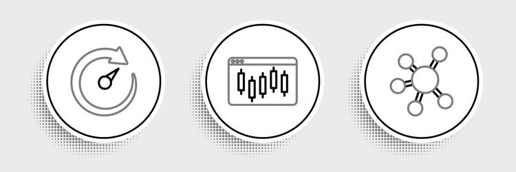 set line project team base digital speed meter vector image