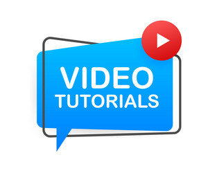 video tutorials icon concept study and learning vector image