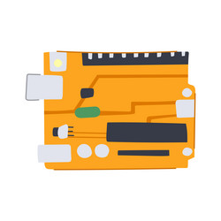 computer microcontroller cartoon vector image
