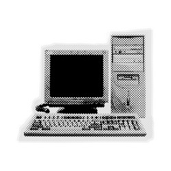 Pixel art retro computer pc user interface Vector Image