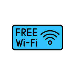 free wifi logo icon wireless local area networking vector image