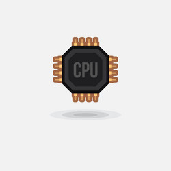 icon processor gpu cpu isolated vector image