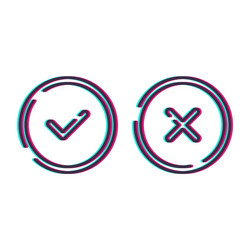 mockup web buttons check mark vector image