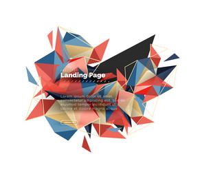 triangular design abstract background landing vector image