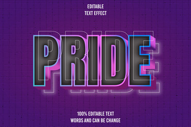 editable text effect 3d emboss modern style vector image