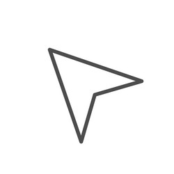 computer cursor line outline icon vector image