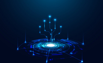 Digital Circuit Network Abstract vector image