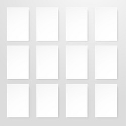 empty sheets of paper in realistic design flat vector image