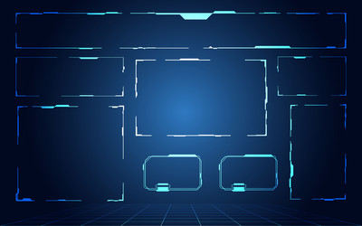 set abstract hud virtual futuristic user concept vector